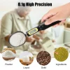 ميزان مطبخ إلكتروني 500 جرام بدقة 0.1 جرام مع شاشة LCD رقمية لقياس الطعام والدقيق، ميزان رقمي على شكل ملعقة، أداة مطبخ صغيرة لقياس الحليب والقهوة