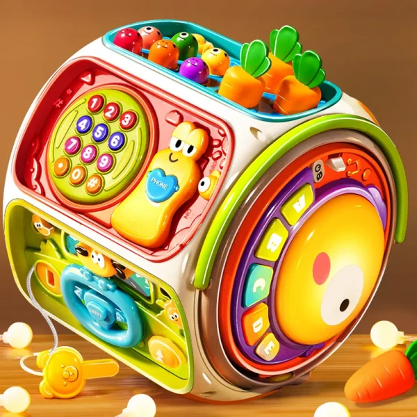 لعبة الهاتف الخليوي للأطفال، مكبر صوت متنقل للموسيقى مع لعبة تطوير تعليمية خفيفة الصوت لهدايا الأطفال لمدة 12 شهرًا